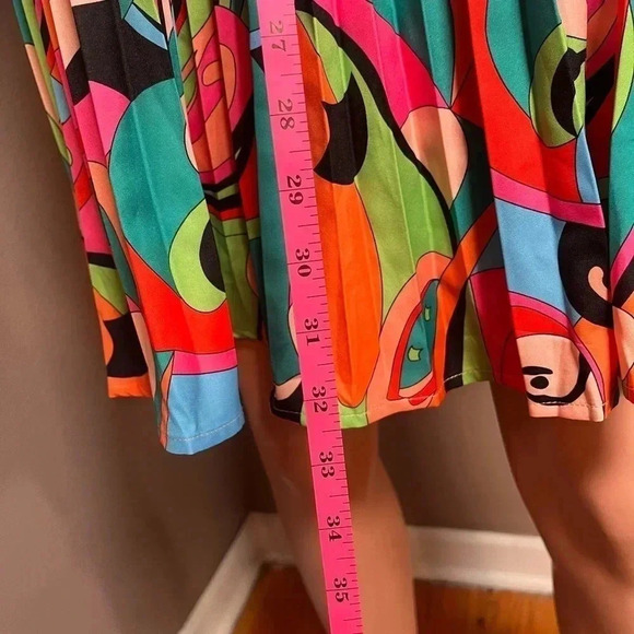 SHEIN VCAY Allover Print Tie Back Halter Dress - Picture 5 of 7